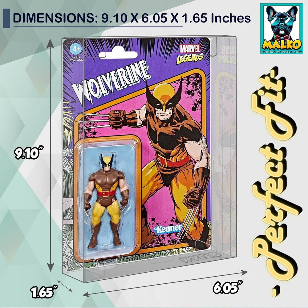 6 Pack Protector Display Case for Carded 3.75 Inch Action Figures Compatible