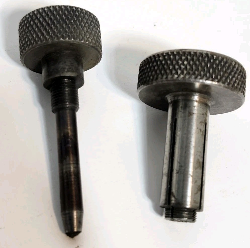 VTG PULLER Double Round Top Threaded 3/8"Dia Split Cylinder Base No Brand 2"Long