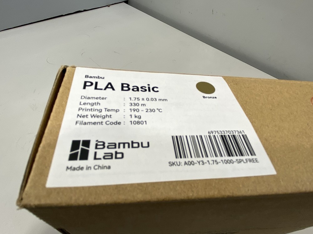 BAMBU PLA Basic Bronze FILAMENT 1.75/.33MM 10801