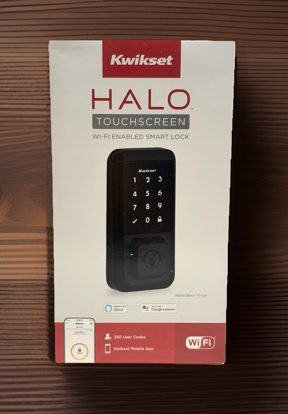 Kwikset Touchscreen Wi-Fi Enabled Smart Lock. Keyless Entry Matte Black. New.