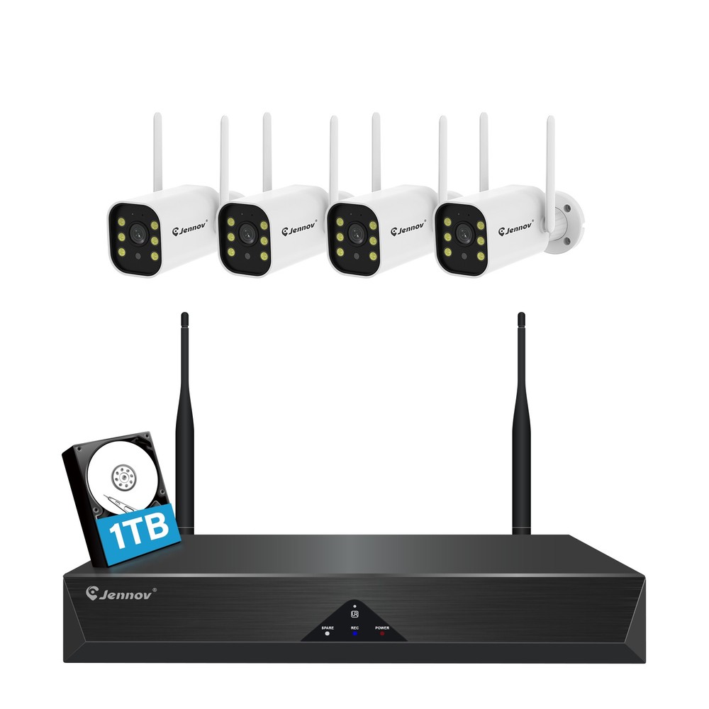 5MP Wireless CCTV Home Security Camera System Auto Cascading NVR AI Detection