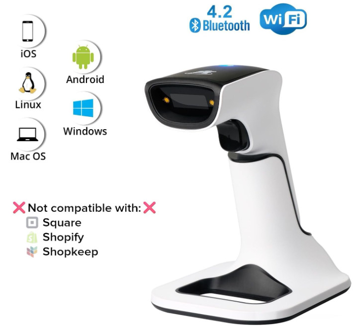 Escaner Inalambrico De Codigo De Barra Lector Scanner De Barras USB Recargable