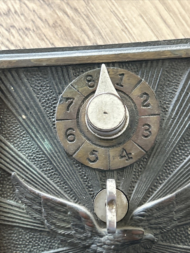 US postal mailbox front brass flying eagle 107