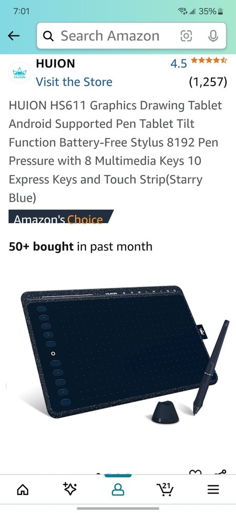 Huion Cambas Pro HS611.