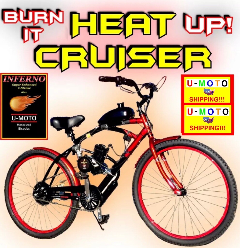 U-MOTO 2-STROKE COMPLETE DIY MOTORIZED BICYCLE KIT WITH 26" BIKE!