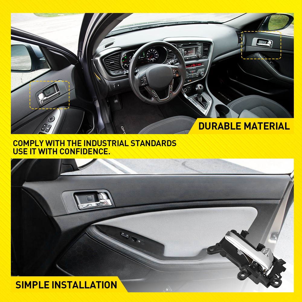 2PCS Interior Door Handle Front Driver & Passenger Side For Kia Optima 2011-2013