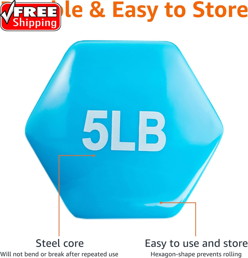 Vinyl Coated Dumbbell Hand Weights