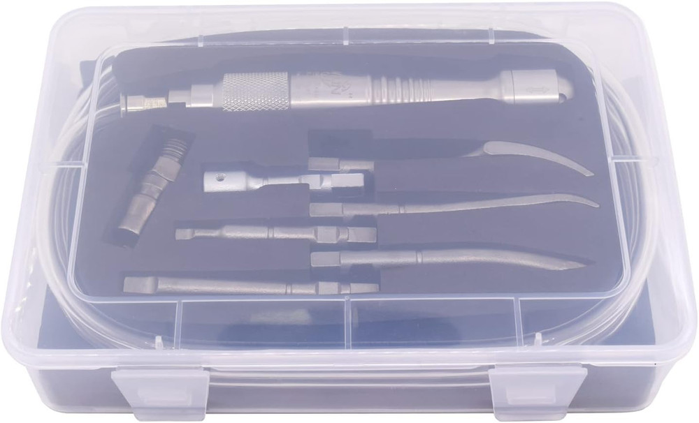 Pneumatic Air Scaler Chisel Set - 5 Flat Points for Dental Use