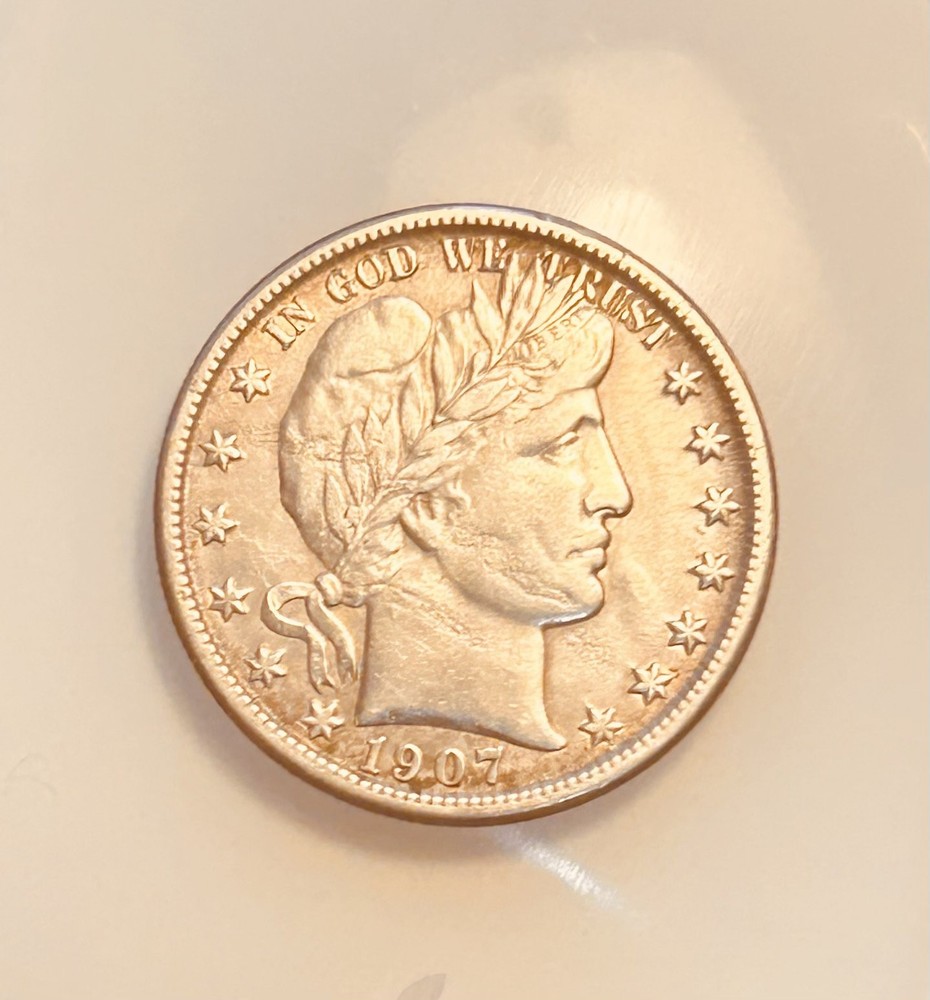 1907-O 50C BARBER SILVER HALF DOLLAR - Obverse Damage