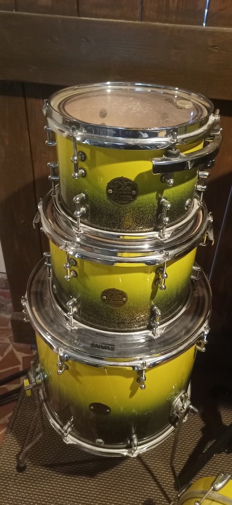 Ddrum Dios Maple 5 Piece Drum Kit racing yellow green