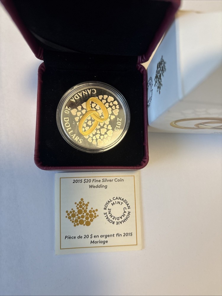 2015 $20 Fine Silver Coin Wedding