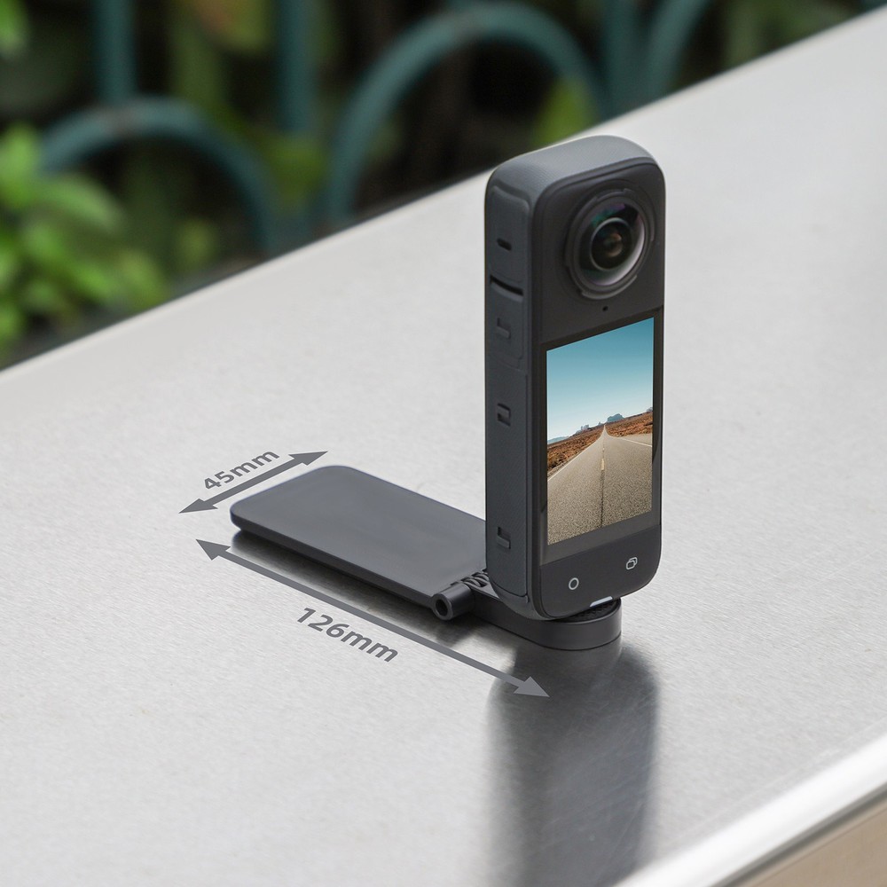 Black Angle Adjustable Magnetic Mount Base Bracket For Insta360 X4 Camera