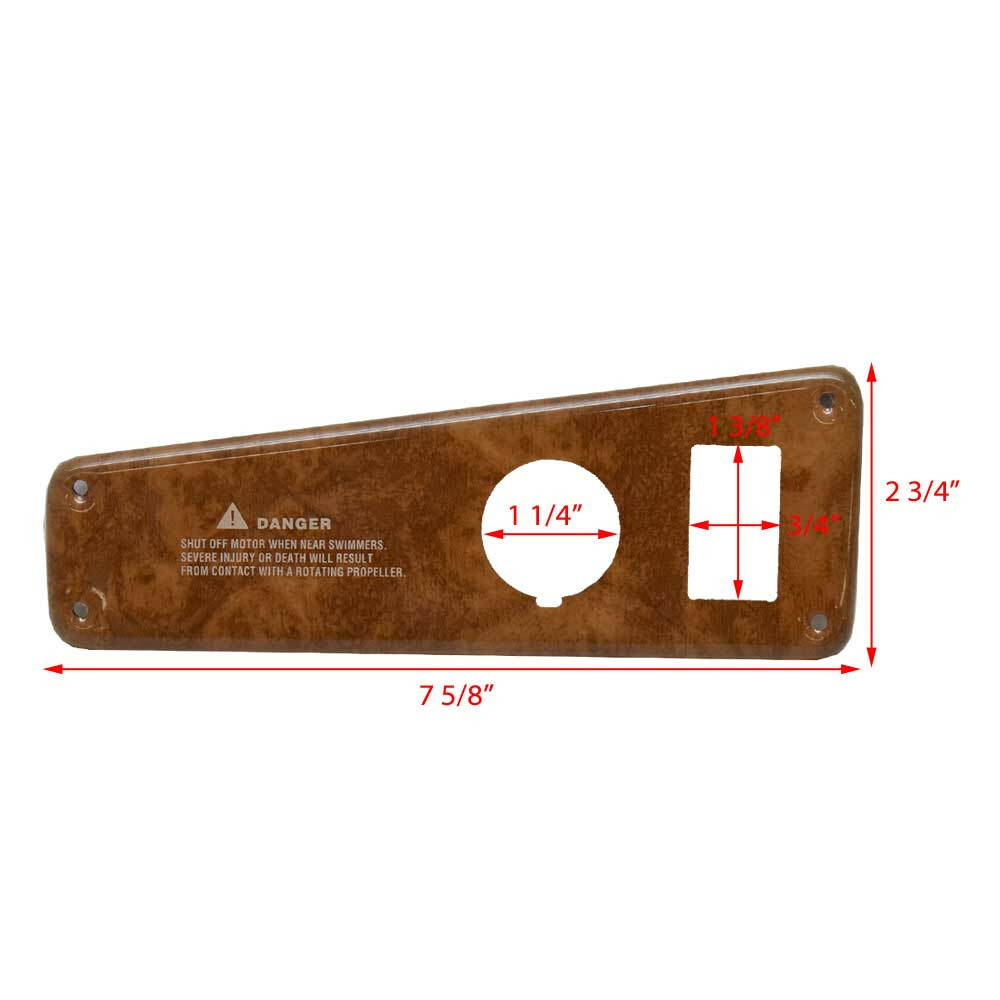 Rinker Boat Blank Ignition Panel 206602C | 270 Woodgrain