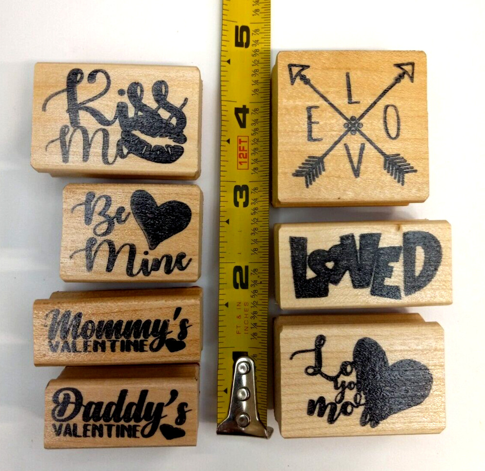 Valentine's rubber stamp set