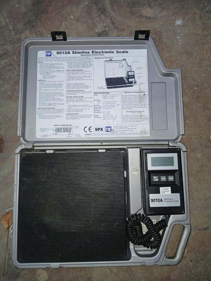 TIF 9010A Slimline Electronic Refrigerant Charging Scale 2c used works