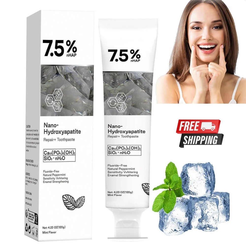 7.5% Hydroxyapatite Toothpaste Remove Yellow Tooth Stains For Sensitive Teeth~👍