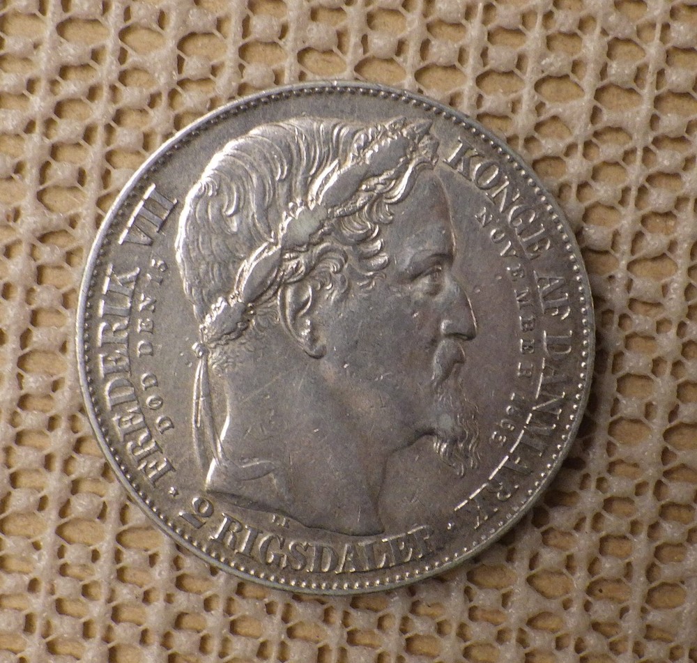 1863 Denmark 2 Rigsdaler Silver