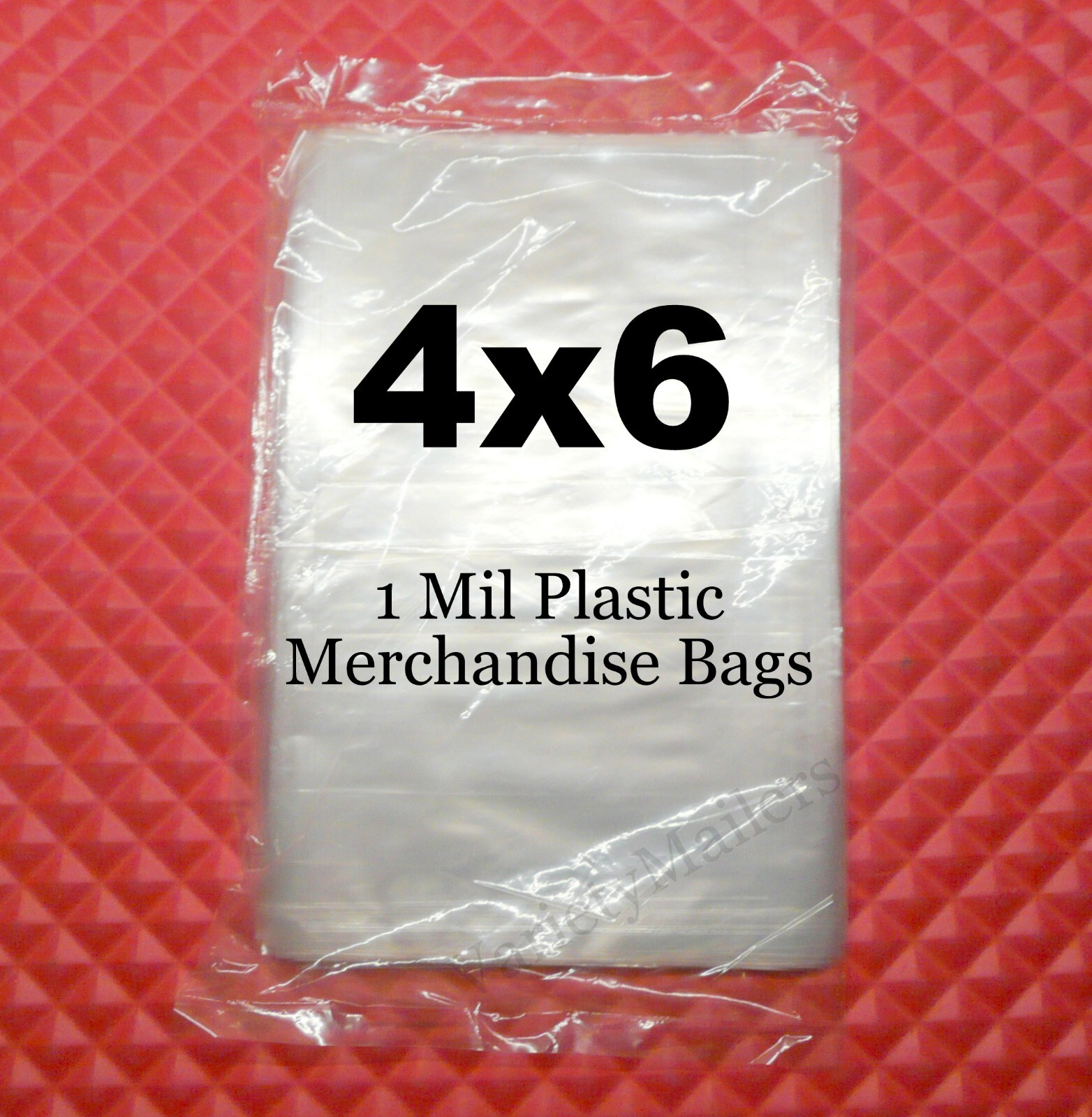 100 Merchandise Bags 4 x 6 Clear Thin 1 Mil Plastic Baggies 4''x 6''