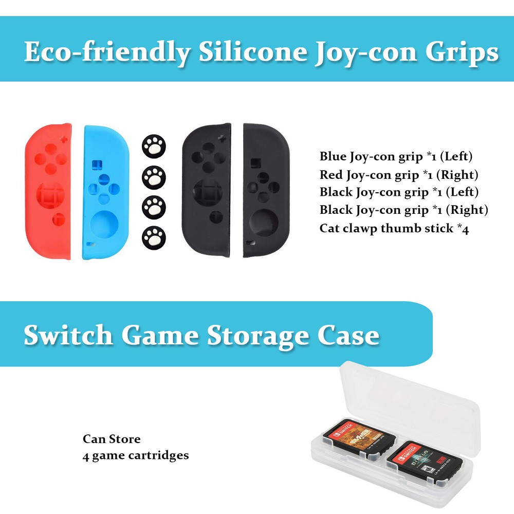 23 in 1 Accessories Kit for Nintendo Switch Storage BagCase Protector Bundle Kit