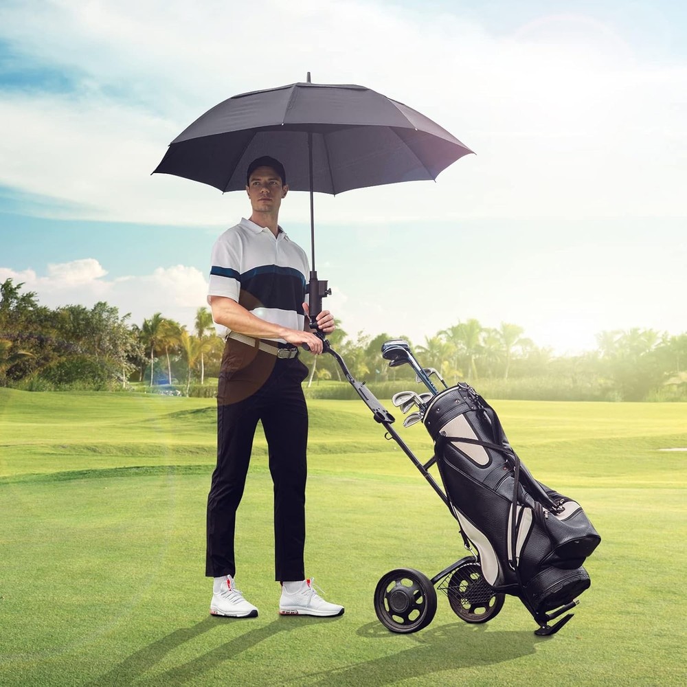Large Windproof Golf Umbrella - Automatic Open - Double Canopy Rain Guard - Huge