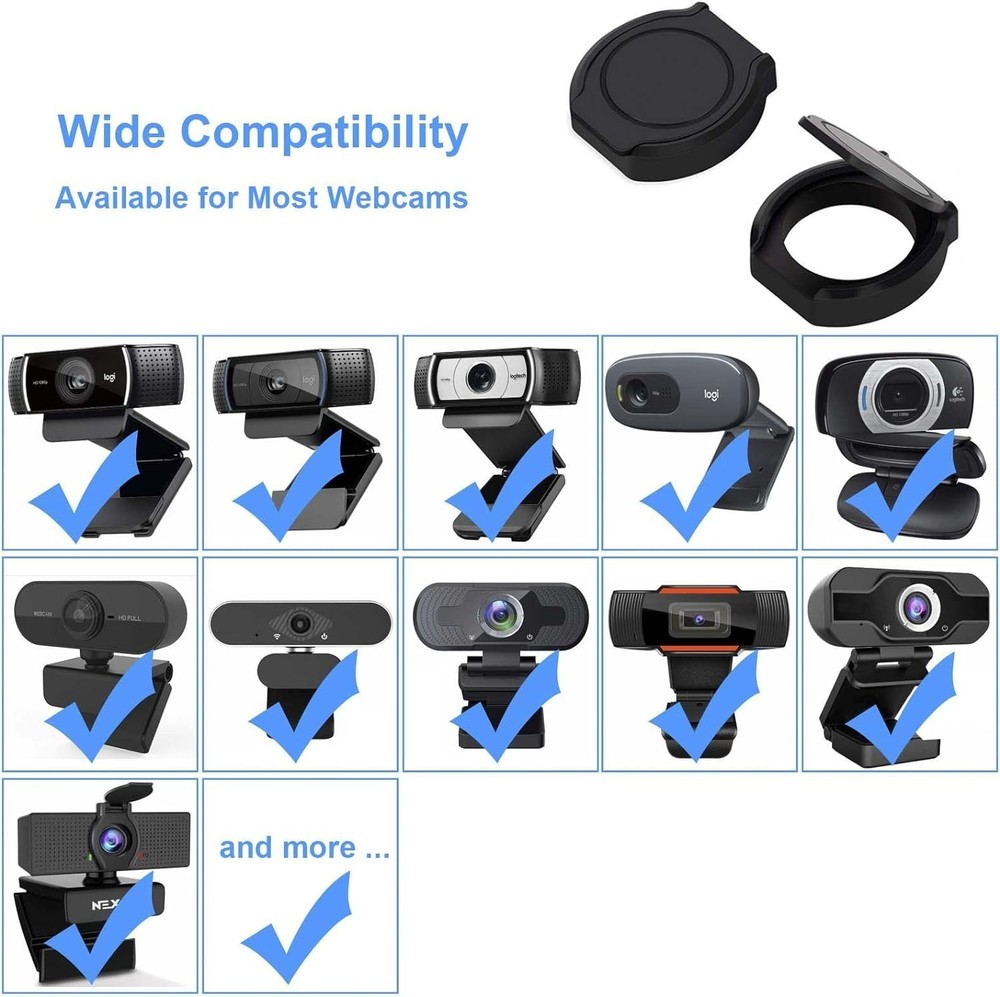 Universal Webcam Covers for Privacy Protection - 2 Pack with Strong Adhesive