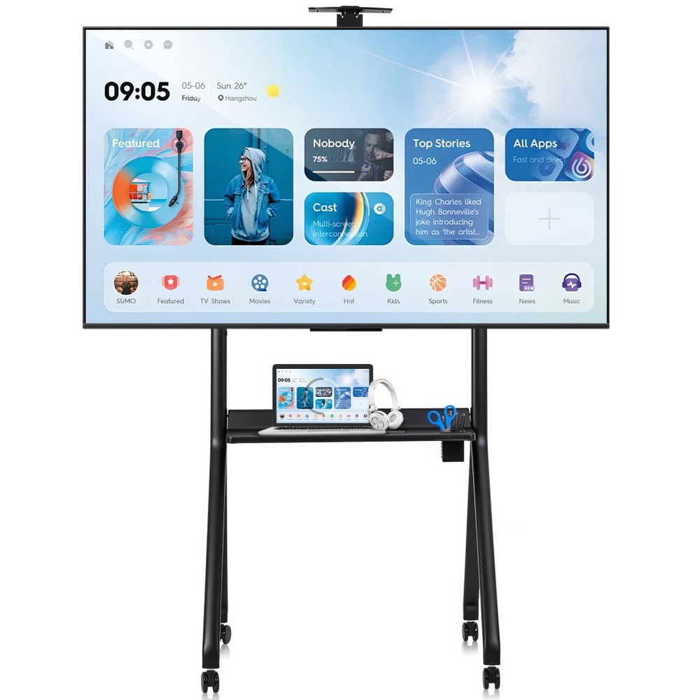 Smart Board Stand,Mobile Stand,with Locable Rolling Wheels,with 4 Lockable Wheel