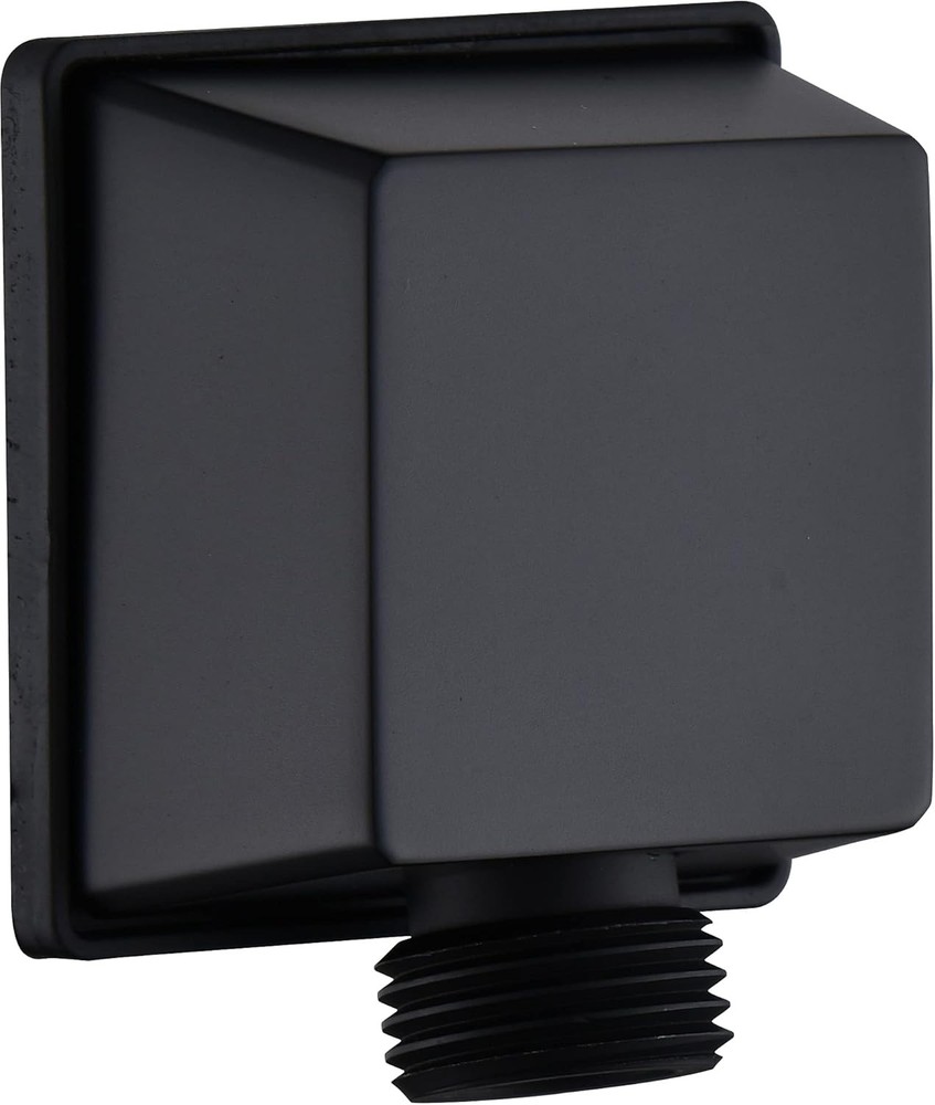 Square Wall Elbow for Hand Held Shower, Matte Bla