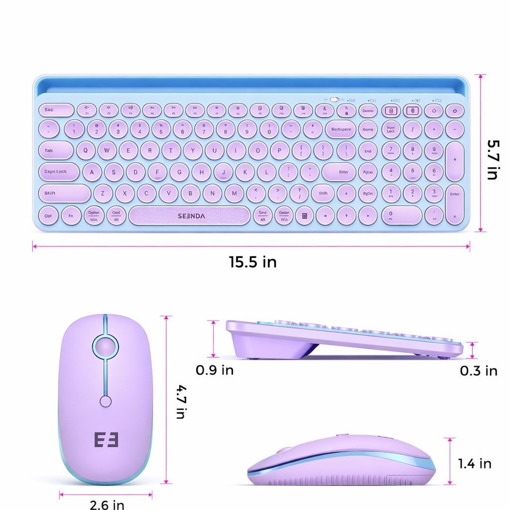 Dual Connection Bluetooth USB Keyboard Mouse Combo for iPad Tablet Laptop PC