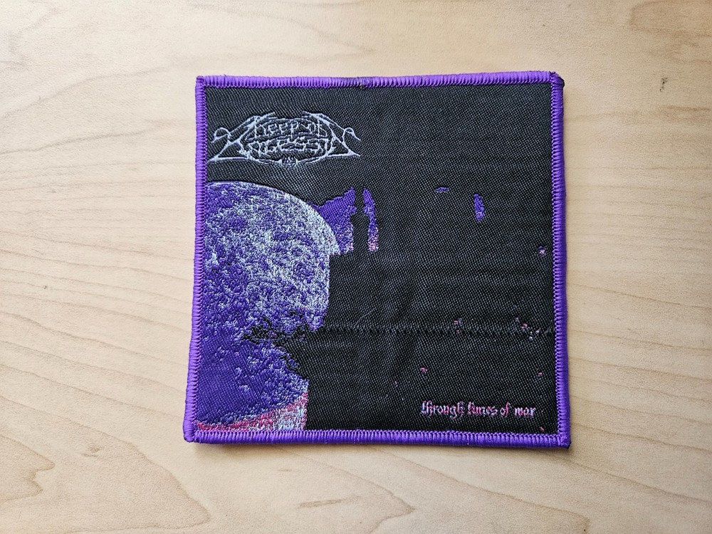 KEEP OF KALESSIN, THROUGHT TIMES OF WAR, SEW ON PURPLE BORDER WOVEN PATCH