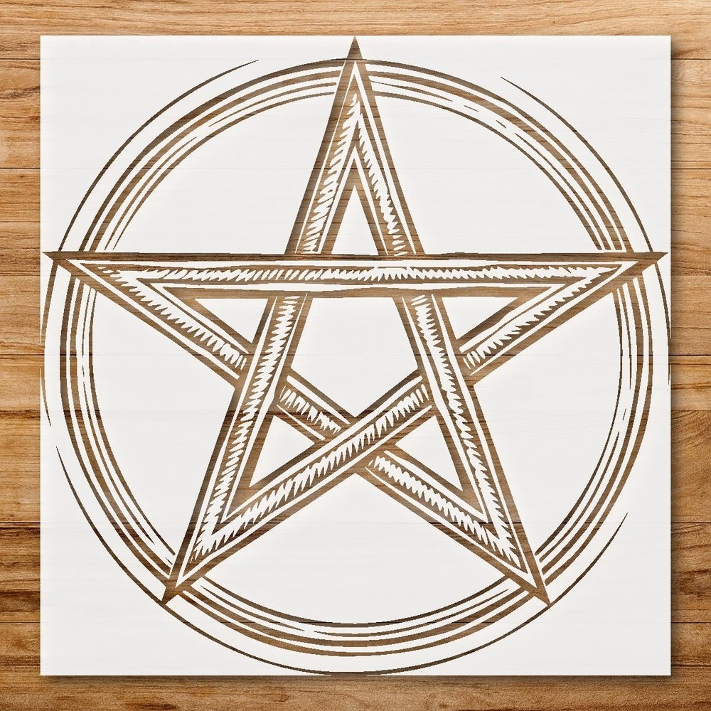 Magic Illustrations Witchcraft Stencil for Creative Projects - StencilAir