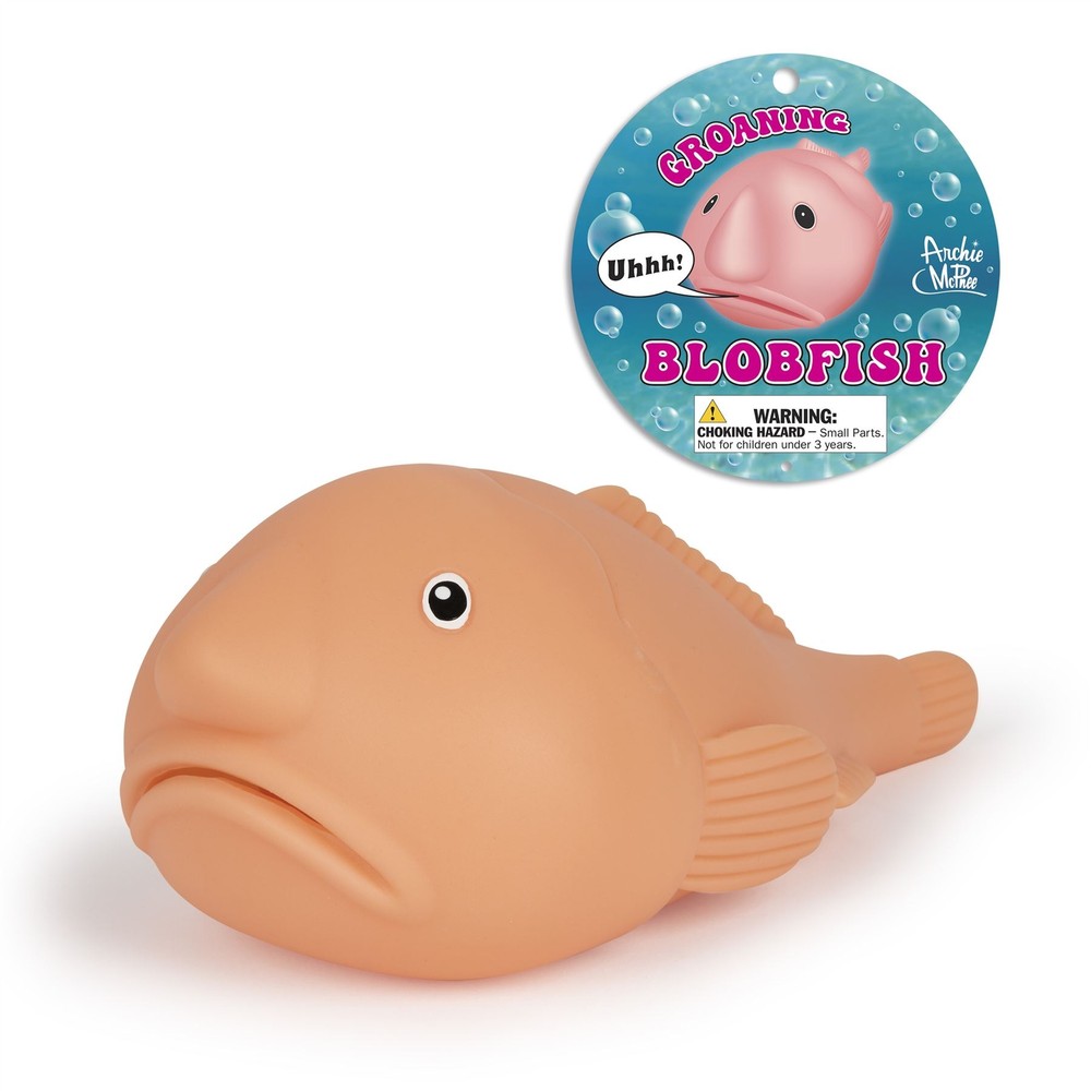Groaning Blobfish Grumpy Ugliest Fish Groans when Squeezed by Accoutrements
