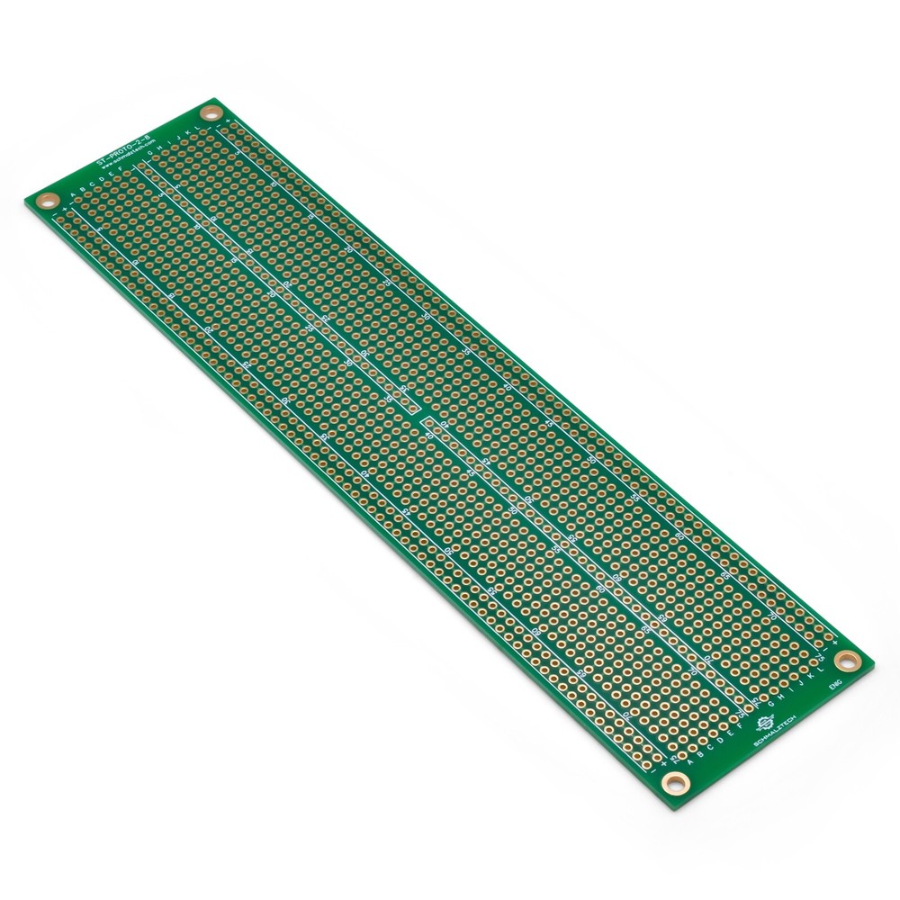 Premium 2" x 8" Protoboard PCB, ENIG Prototyping PCB, ST-PROTO-2-8