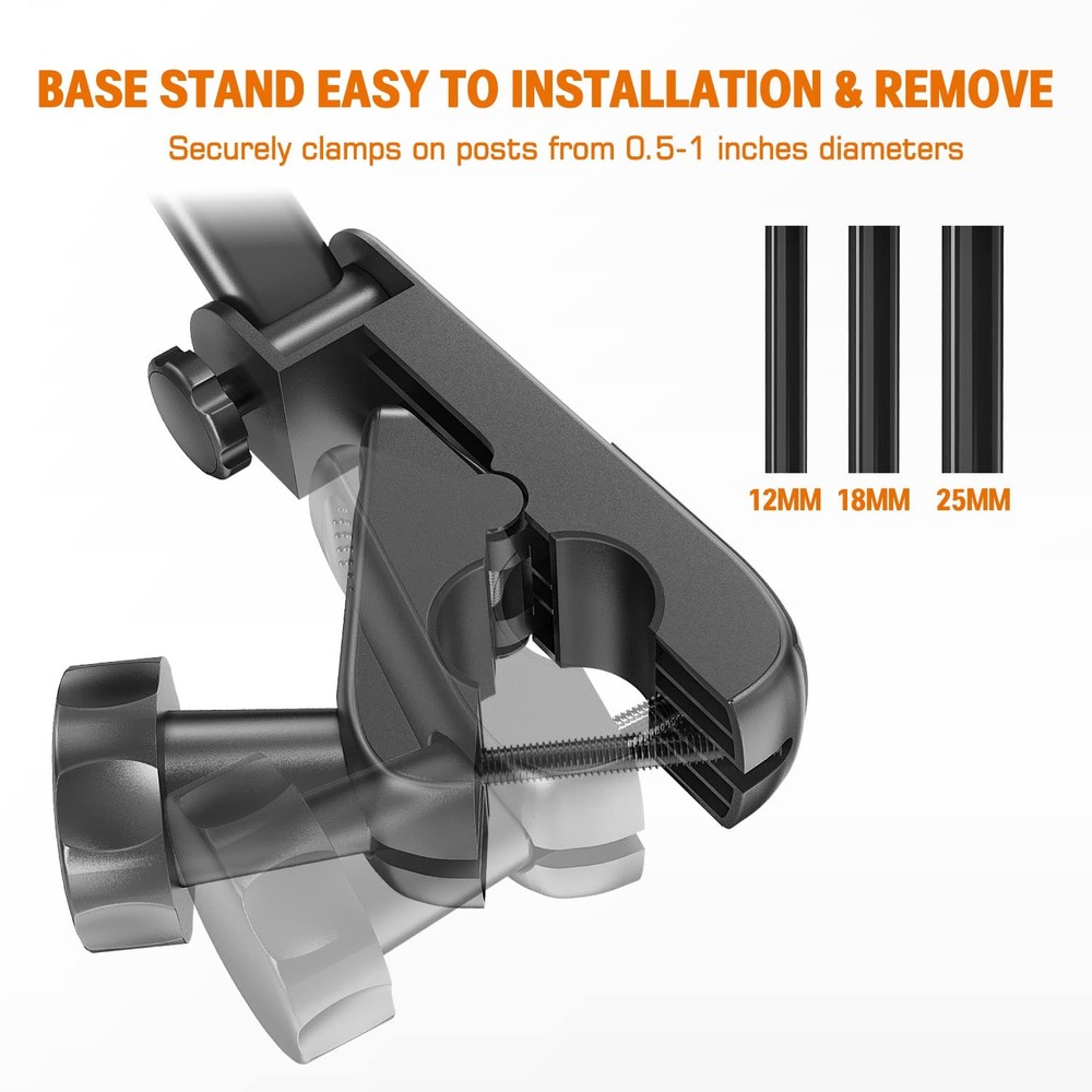 Tablet Holder Mic Stand Clamp Adjustable iPad Phone Mount Universal