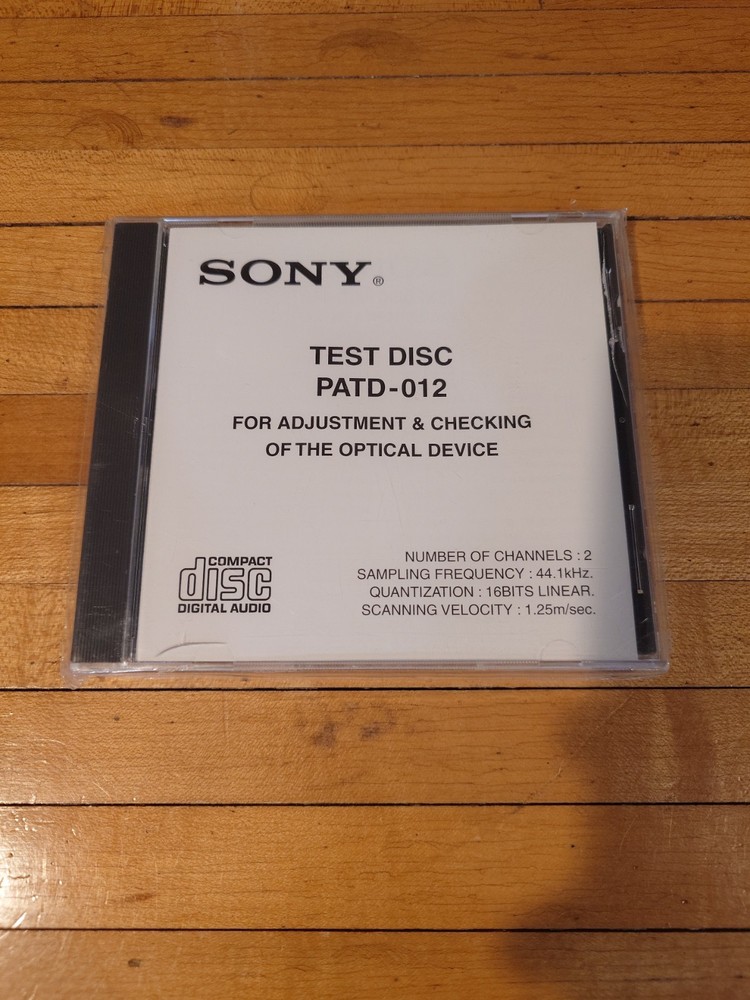 Sony PATD-012 Alignment Adjustment disc
