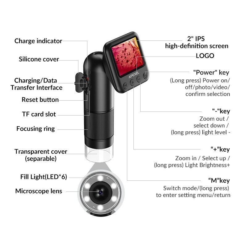 800x Handheld Digital Microscope