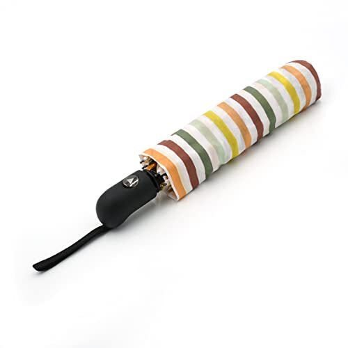 Windproof Automatic Travel Umbrella, Compact Portable Reinforced for Sun & Rain