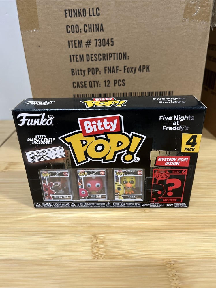 Funko Bitty Pop! FNAF Foxy Cupcake Chica 4-Pack Mini Figurine