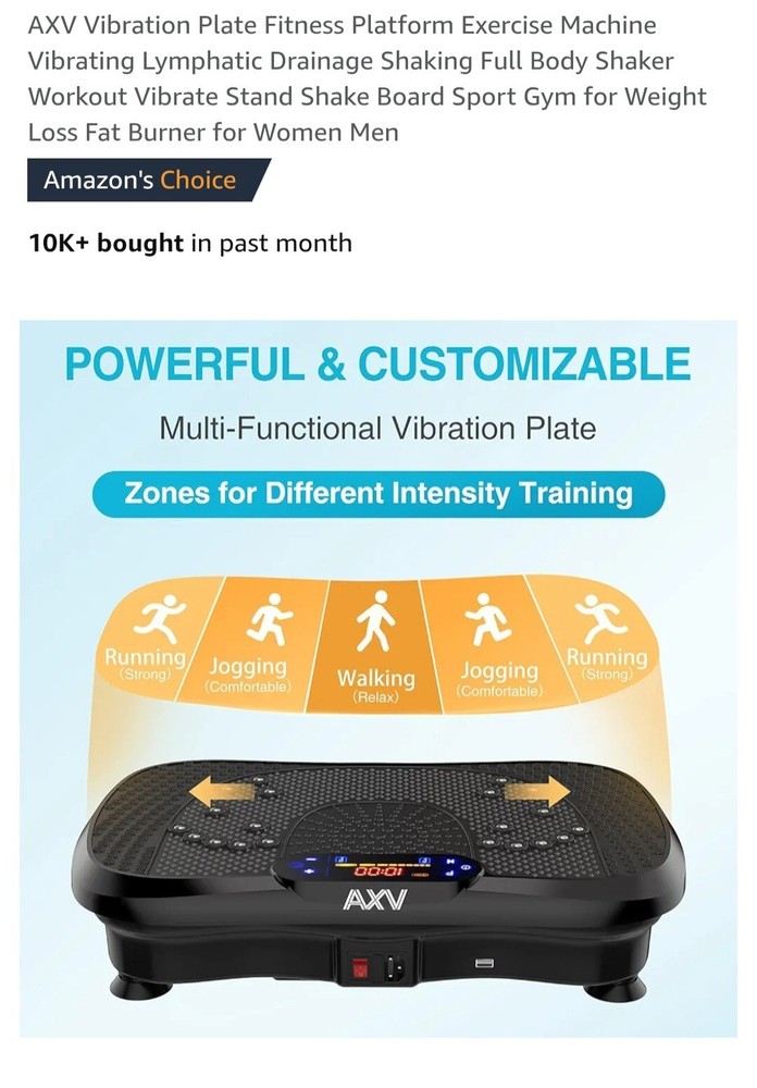 AXV Vibration Plate Exercise Machine Whole Body Workout
