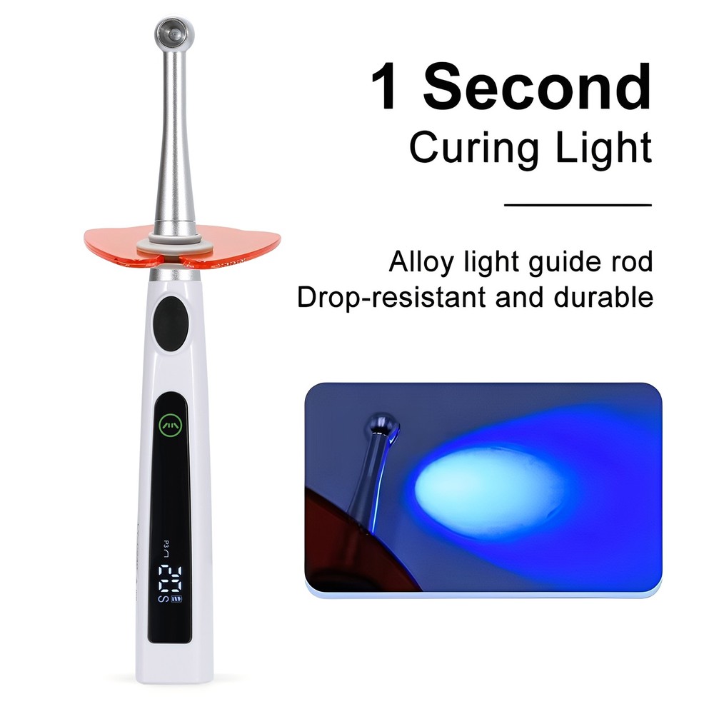 Dental Wireless AI LED Curing Light Lamp 1 Second Curing 4 Modes USA