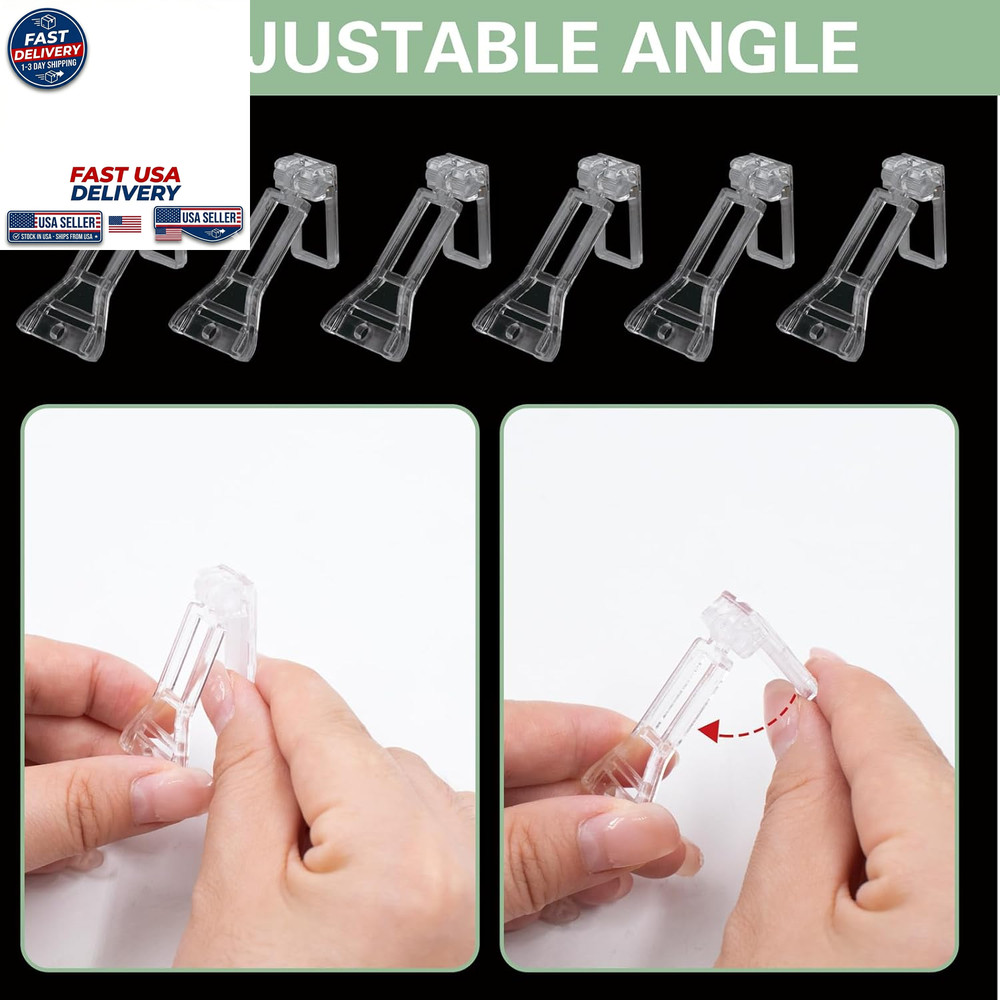 20Pc Badge Button Self-Adhesive Foldable Mini Acrylic Base Stand Clear Display