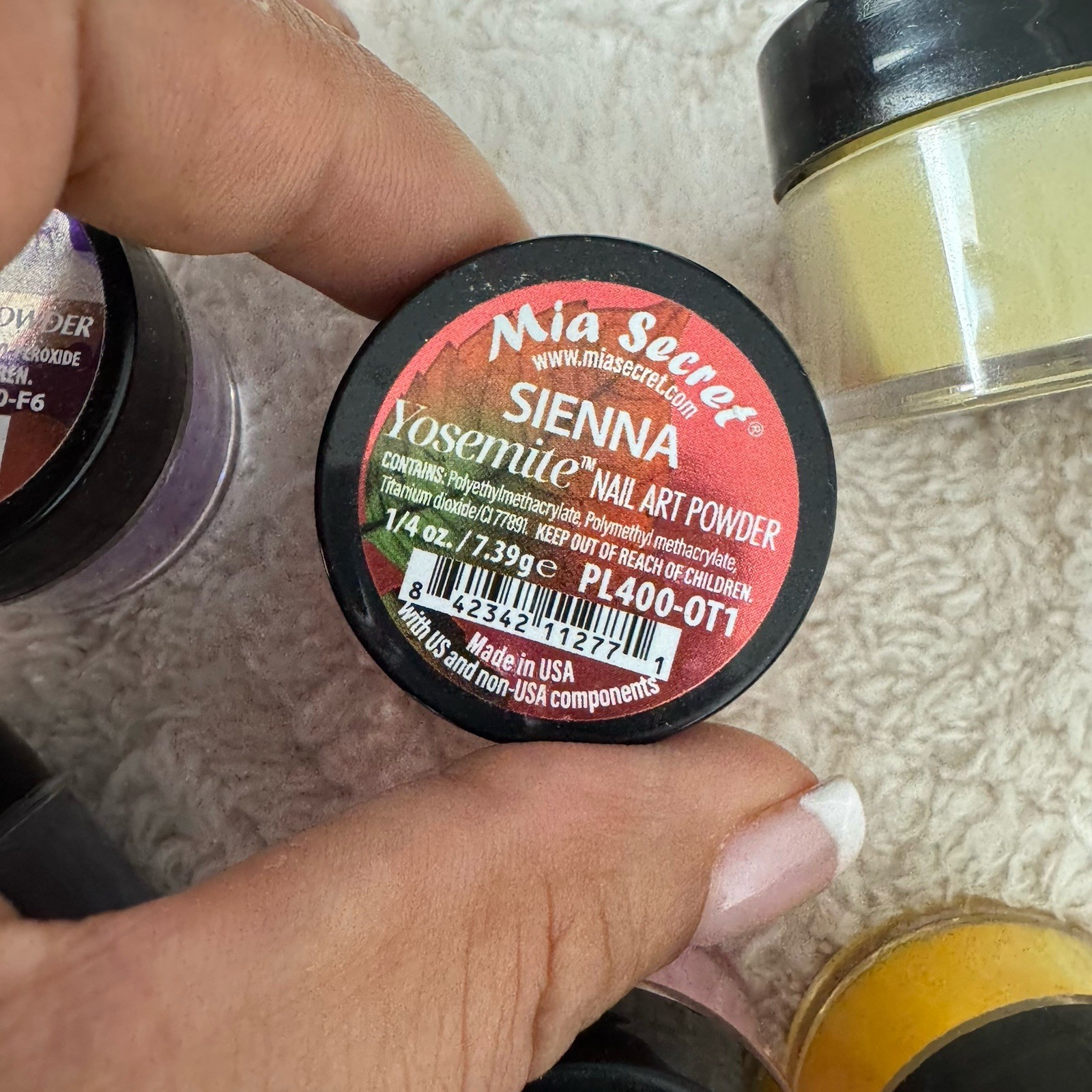 Mia Secret Nail Art Acrylic Professional Powder 10 Colors Sets-Neon Pastel Mixed