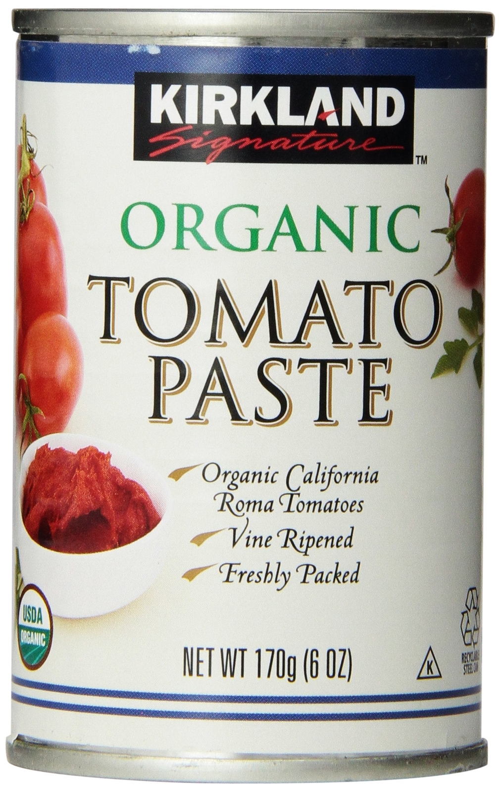 Kirkland Organic Tomato Paste-6 oz, 12 ct