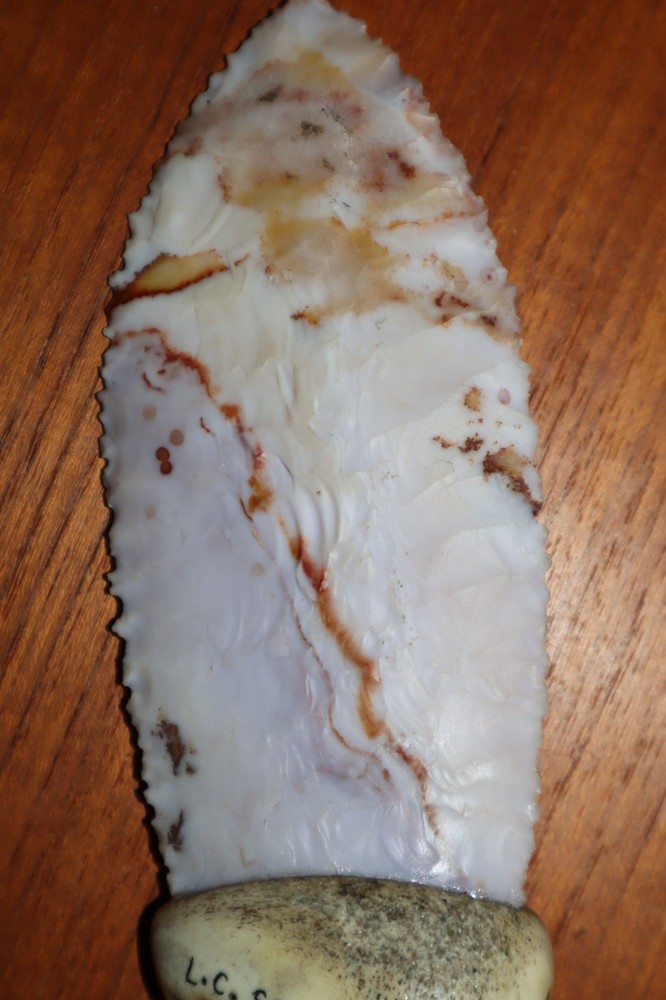 {OOAK} WHITE RIVER AGATE KNAPPING SKINNING KNIFE FULLY FUNCTIONAL