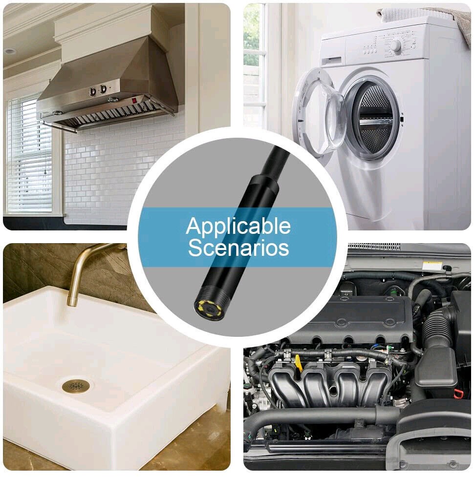 HD Snake Endoscope Borescope Inspection Camera 7mm for USB Type C Android PC