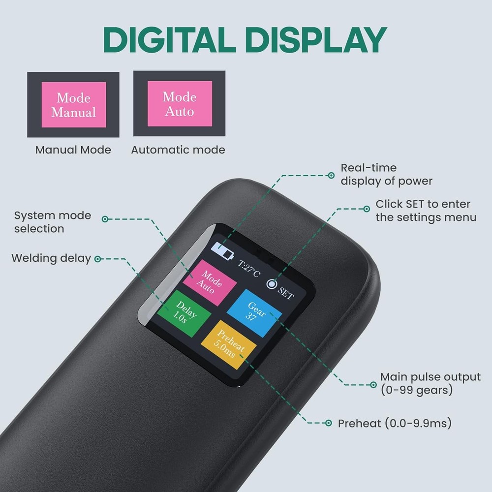 Battery Welding Machine with 99 Adjustable Settings Handheld Spot Welder