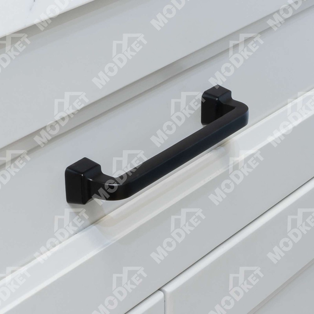 Square Matte Black Solid Cabinet Handles Pulls Knobs Kitchen Bathroom Drawer