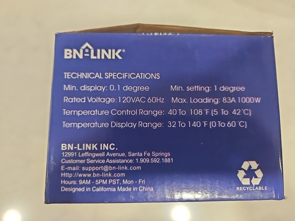 New Open Box: BN-Link Digital Cooling Temp Controller