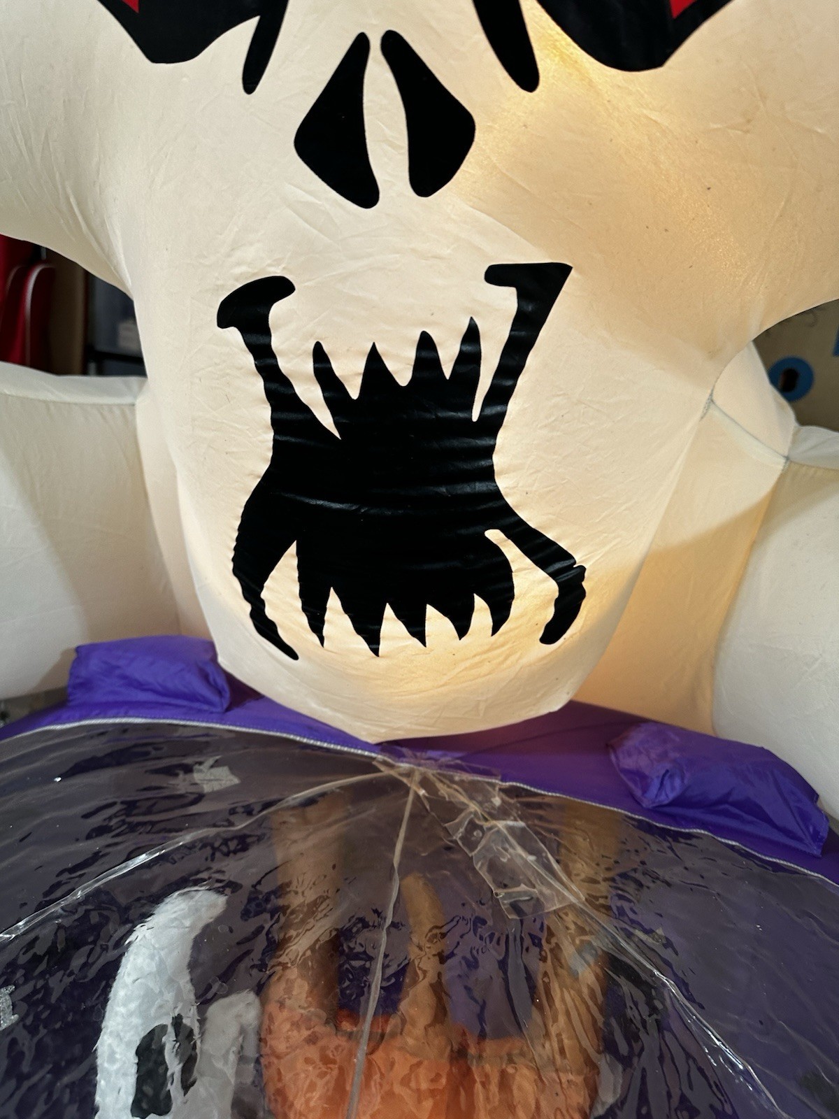 7 Feet Tall Inflatable Ghost Whirlwind Globe Flying Bat Skull Halloween Grave