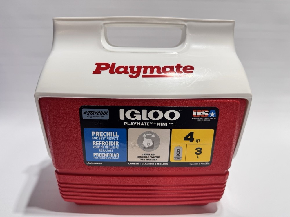 IGLOO Playmate Mini 4 qt. Hard Cooler, Red / White