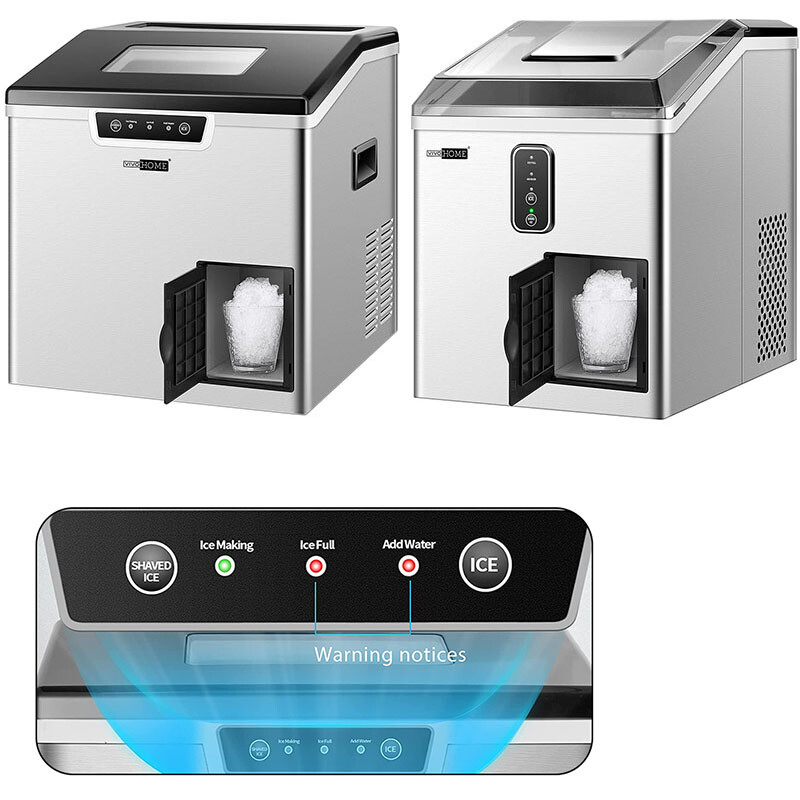 2in1 Electric Portable Countertop Ice Cube Maker & Ice Shaver Machine 33/44lbs